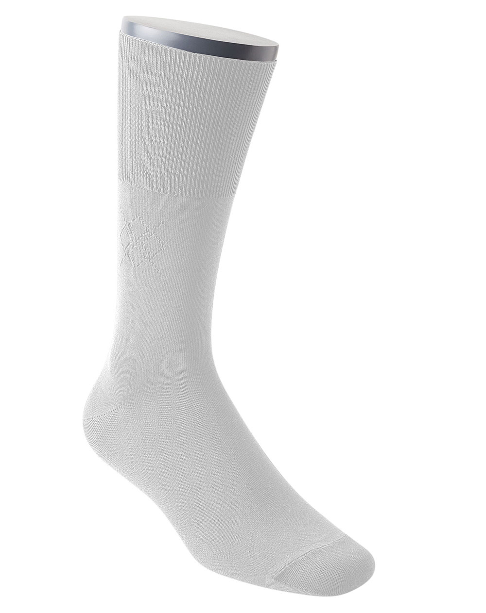 Medias-Hombre-Creteil-Blanco-961-Frente-Punto-Blanco